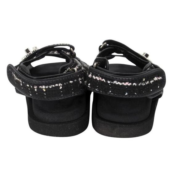 Chanel Turnlock 39 Tweed Leather Cc Dad Sandals CC-0712N-0001 - Picture 9 of 11